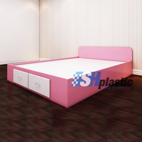 Mẫu giường ngủ nhựa đôi Người lớn cao cấp / SHplastic GN01