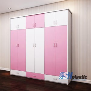 Multi-function adult plastic wardrobe with 6 doors and 3 drawers SHplastic TL26