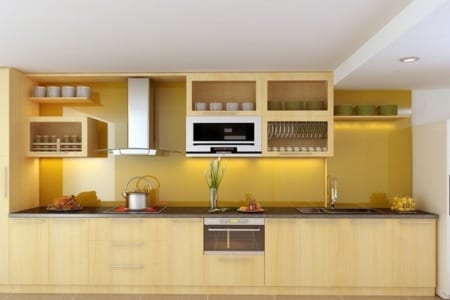 【Tủ bếp chữ i】 Mẫu tủ bếp nhỏ gọn cho không gian bếp chật hẹp;