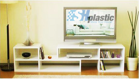 Mẫu tủ kệ tivi nhựa Đài Loan cao cấp tối giản / SHPlastic KTV05