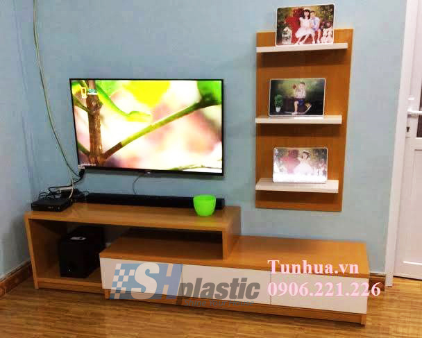 Mẫu tủ kệ tivi cách tân nhựa Đài Loan cao cấp / SHPlastic KTV08