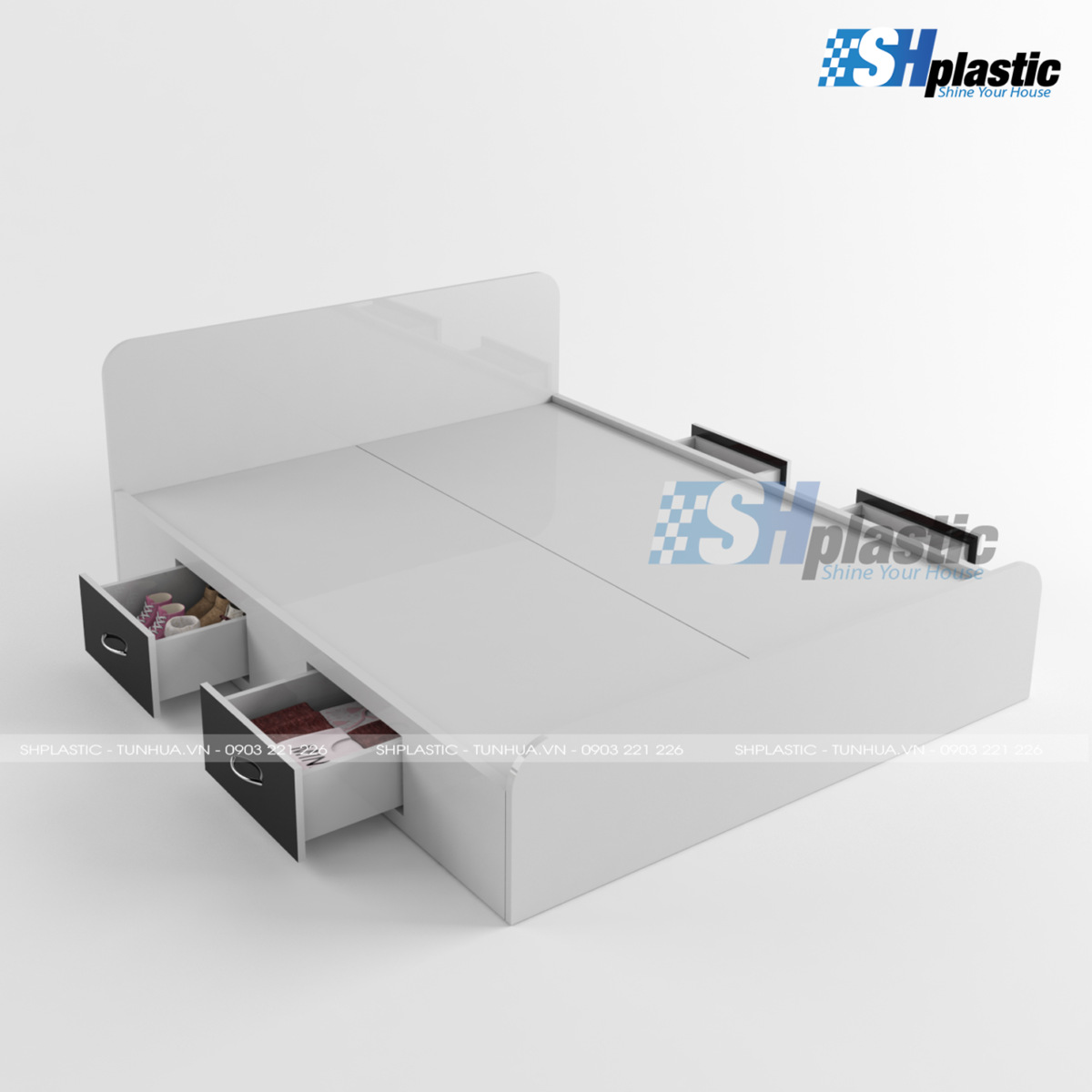 Giường ngủ đơn nhựa Đài Loan cao cấp / SHPlastic GN13